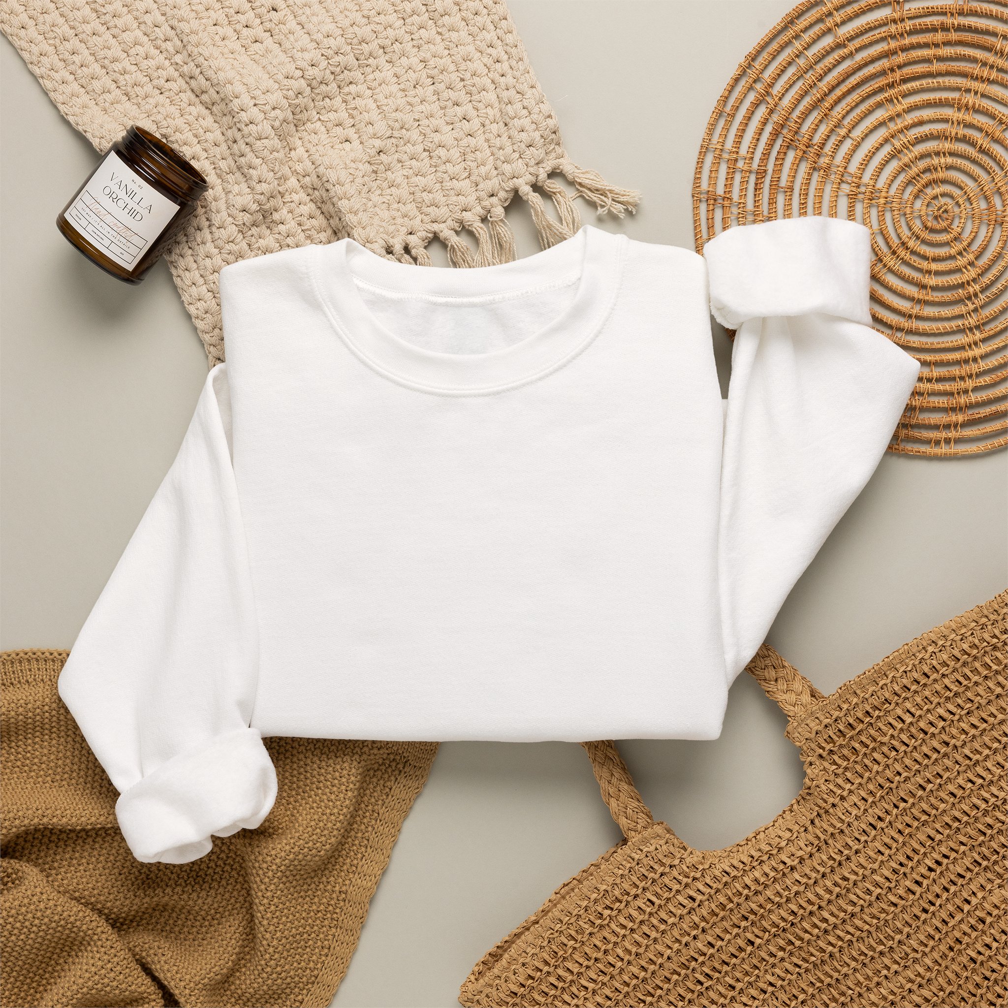 Minimal 'Inked Swag Co.' Crewneck Sweatshirt — Small Center Logo, Casual Streetwear - Image 4