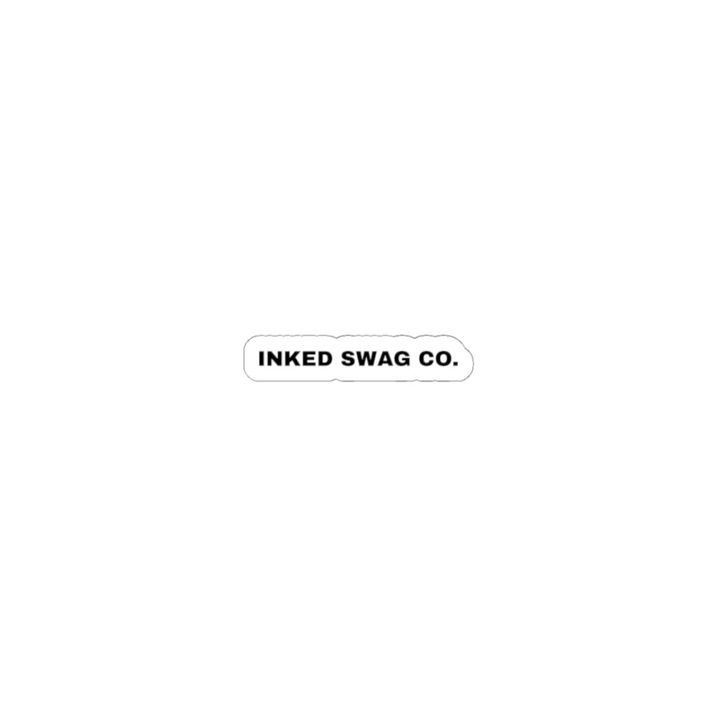 Inked Swag Co. Kiss-Cut Sticker – Minimal Logo Decal for Laptops, Water Bottles & Gear