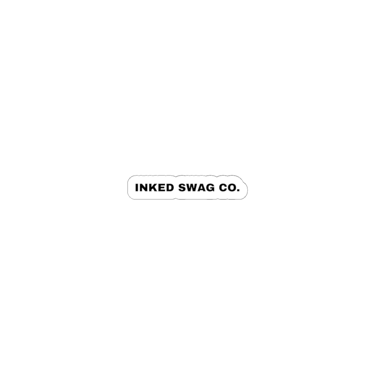 Inked Swag Co. Kiss-Cut Sticker – Minimal Logo Decal for Laptops, Water Bottles & Gear
