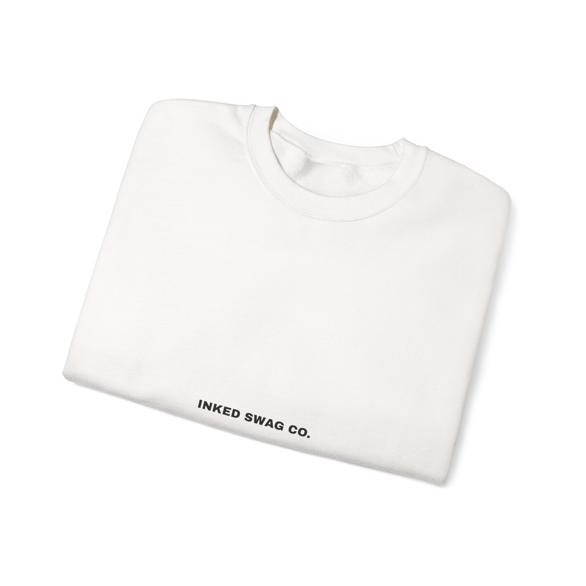 Minimal 'Inked Swag Co.' Crewneck Sweatshirt — Small Center Logo, Casual Streetwear - Image 3