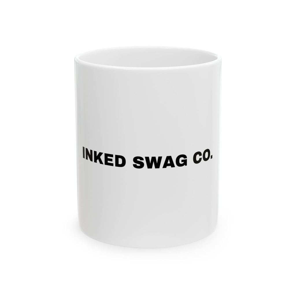 Inked Swag Co. Ceramic Coffee Mug — Minimal Logo (11oz & 15oz)