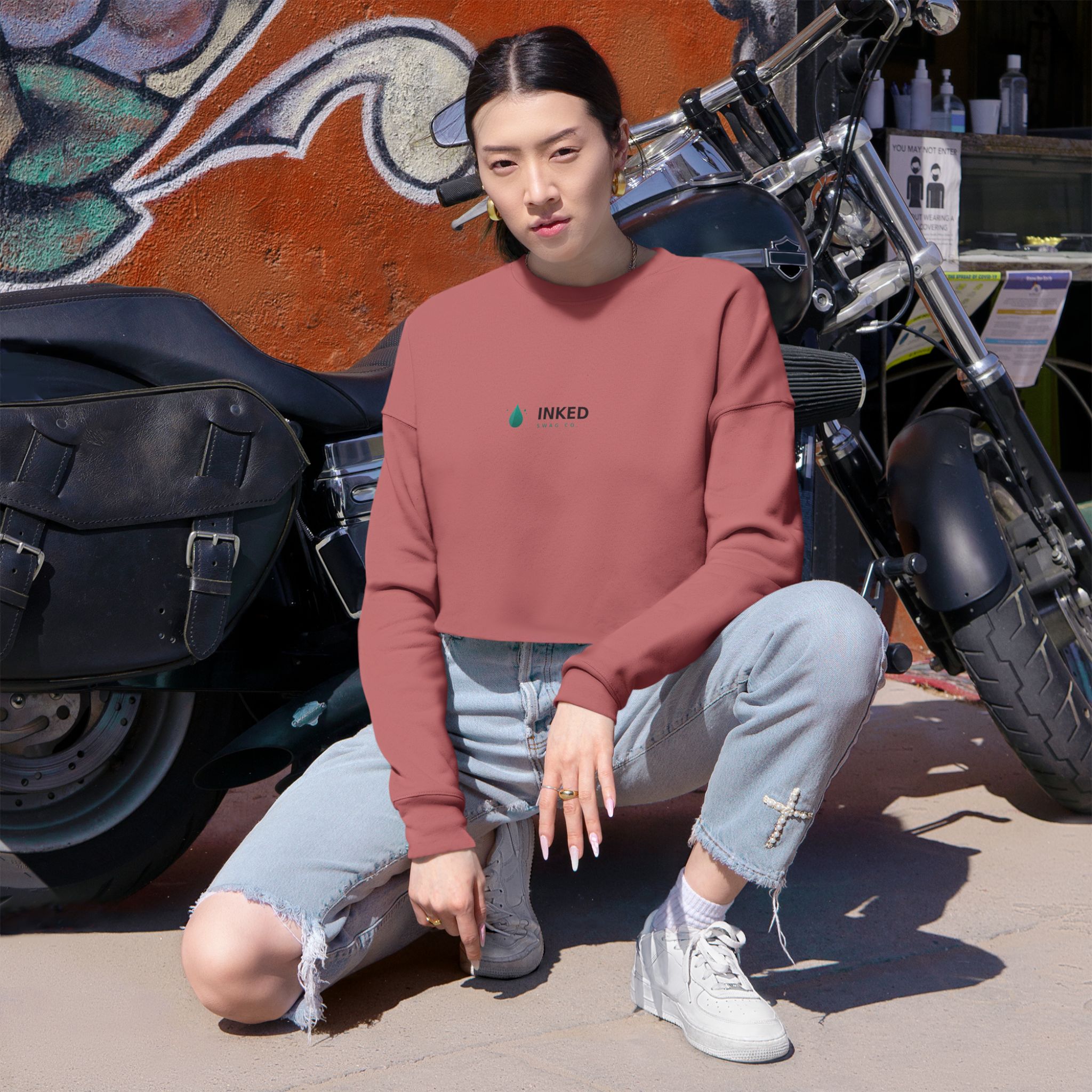 Women's Cropped Sweatshirt - Image 3