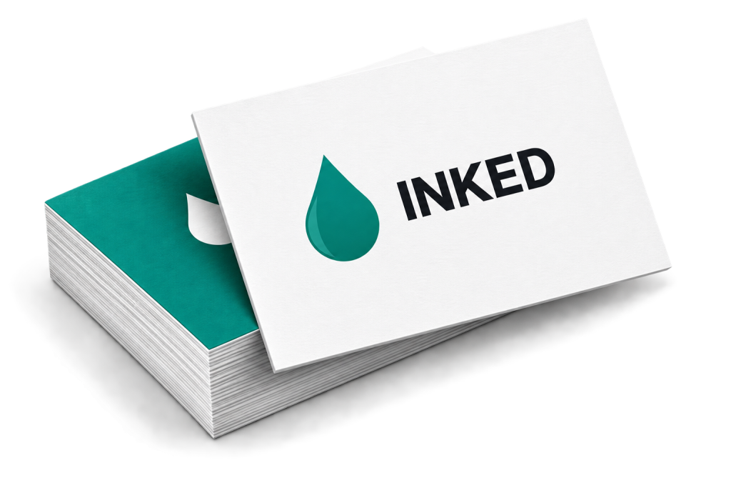 Business Cards — custom printed by Inked Swag Co.