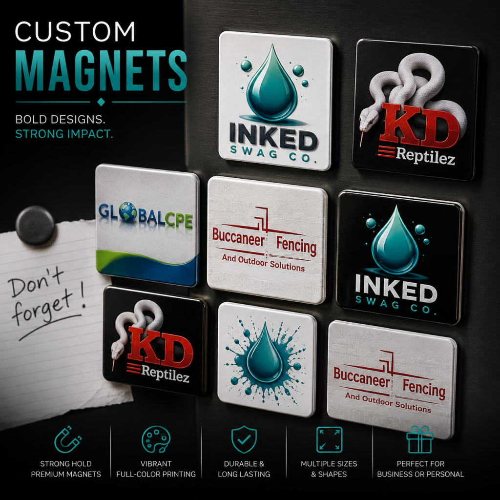 Custom Magnets — custom printed by Inked Swag Co.