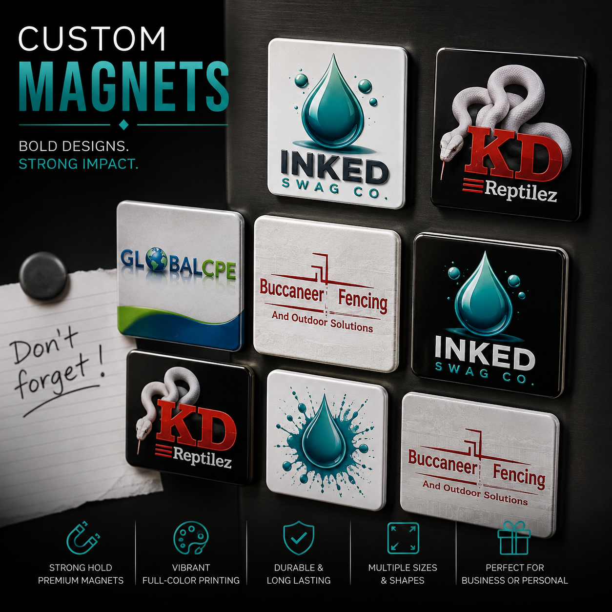 Custom Magnets — custom printed by Inked Swag Co.
