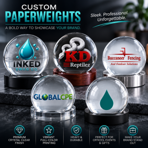 Paperweights — custom printed by Inked Swag Co.