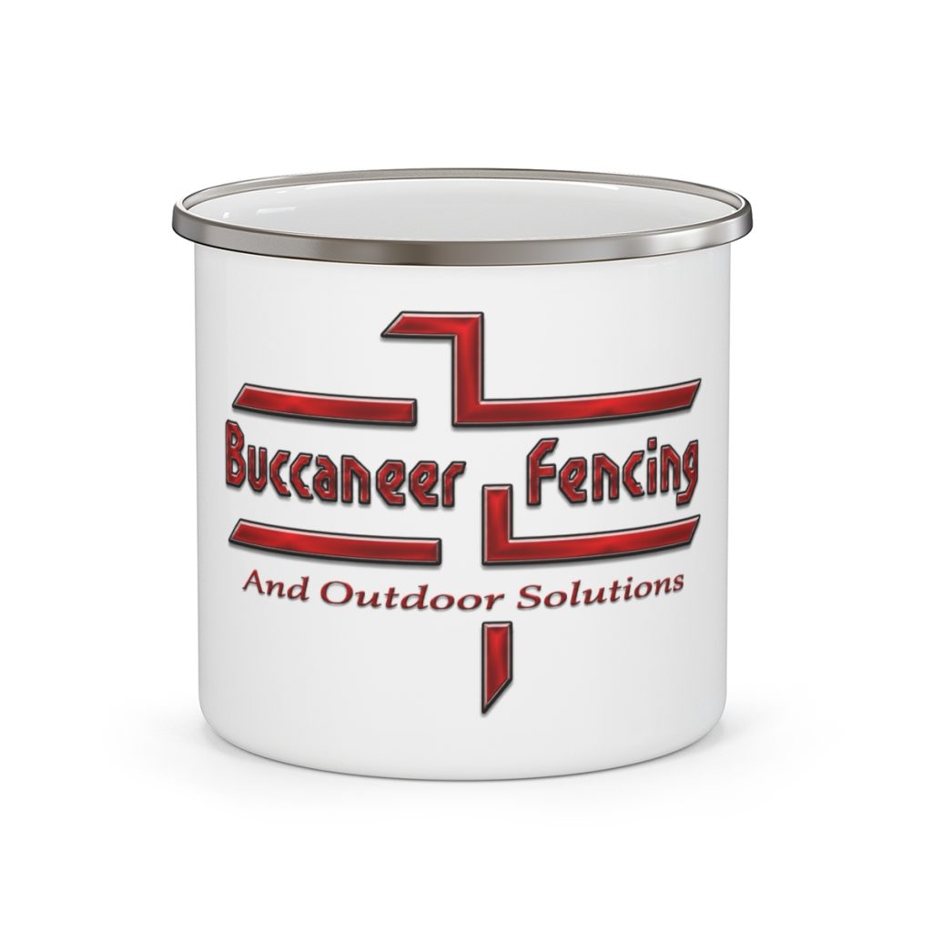 Enamel Camping Mug — custom printed by Inked Swag Co.