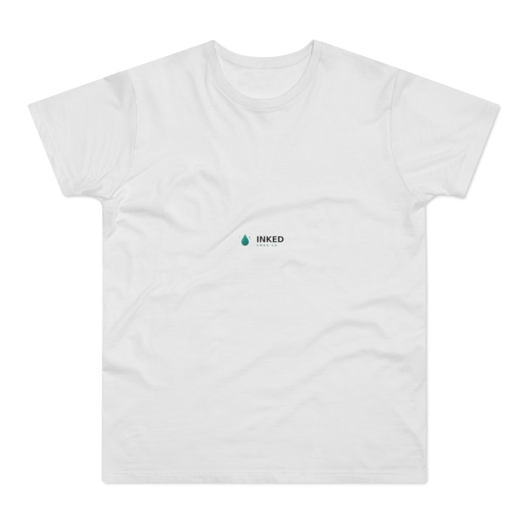 Single Jersey Men’s T-shirt — custom printed by Inked Swag Co.