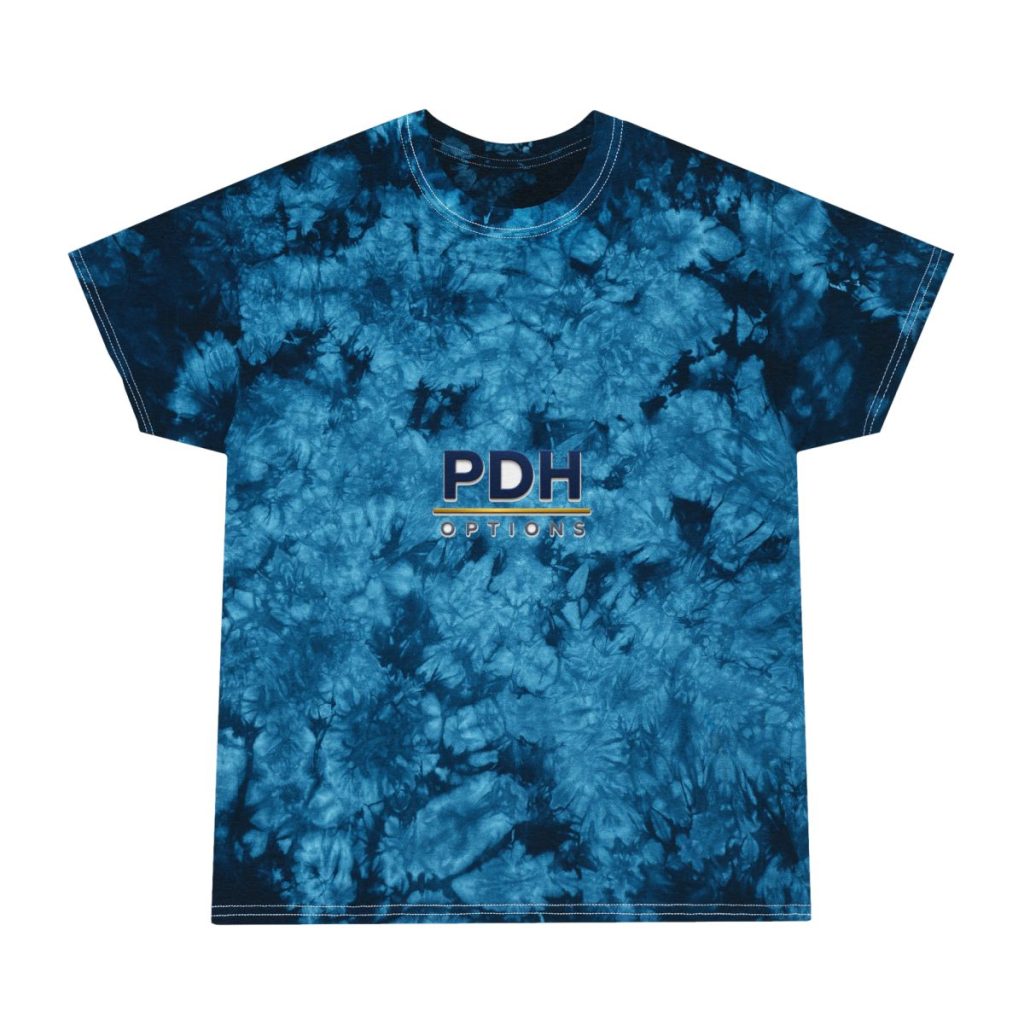 Tie-Dye Tee, Crystal — custom printed by Inked Swag Co.