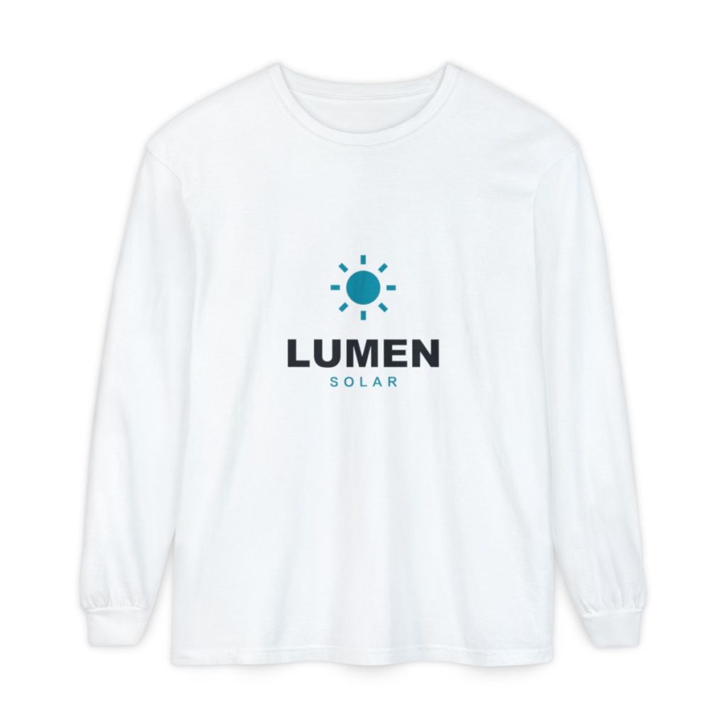 Unisex Garment-dyed Long Sleeve T-Shirt — custom printed by Inked Swag Co.
