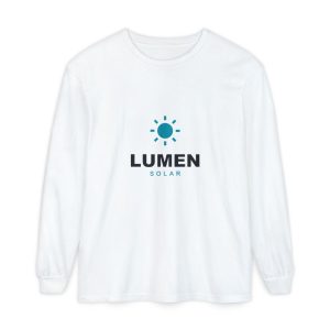 Unisex Garment-dyed Long Sleeve T-Shirt — custom printed by Inked Swag Co.