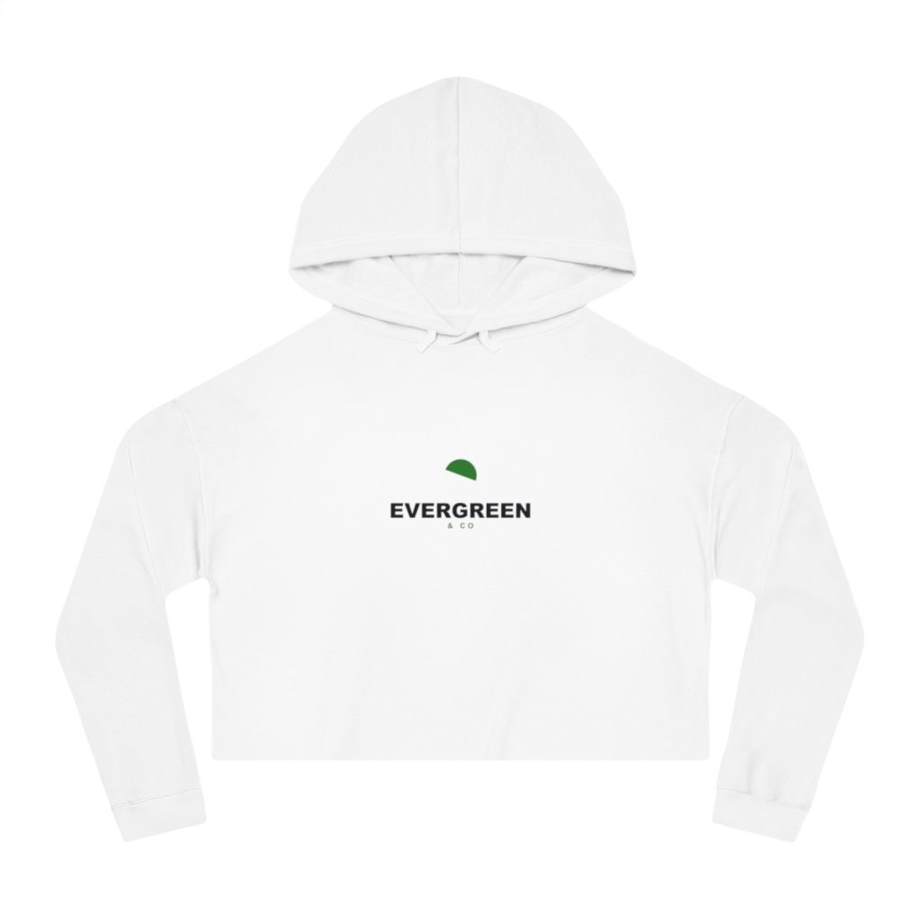 Women’s Cropped Hooded Sweatshirt — custom printed by Inked Swag Co.