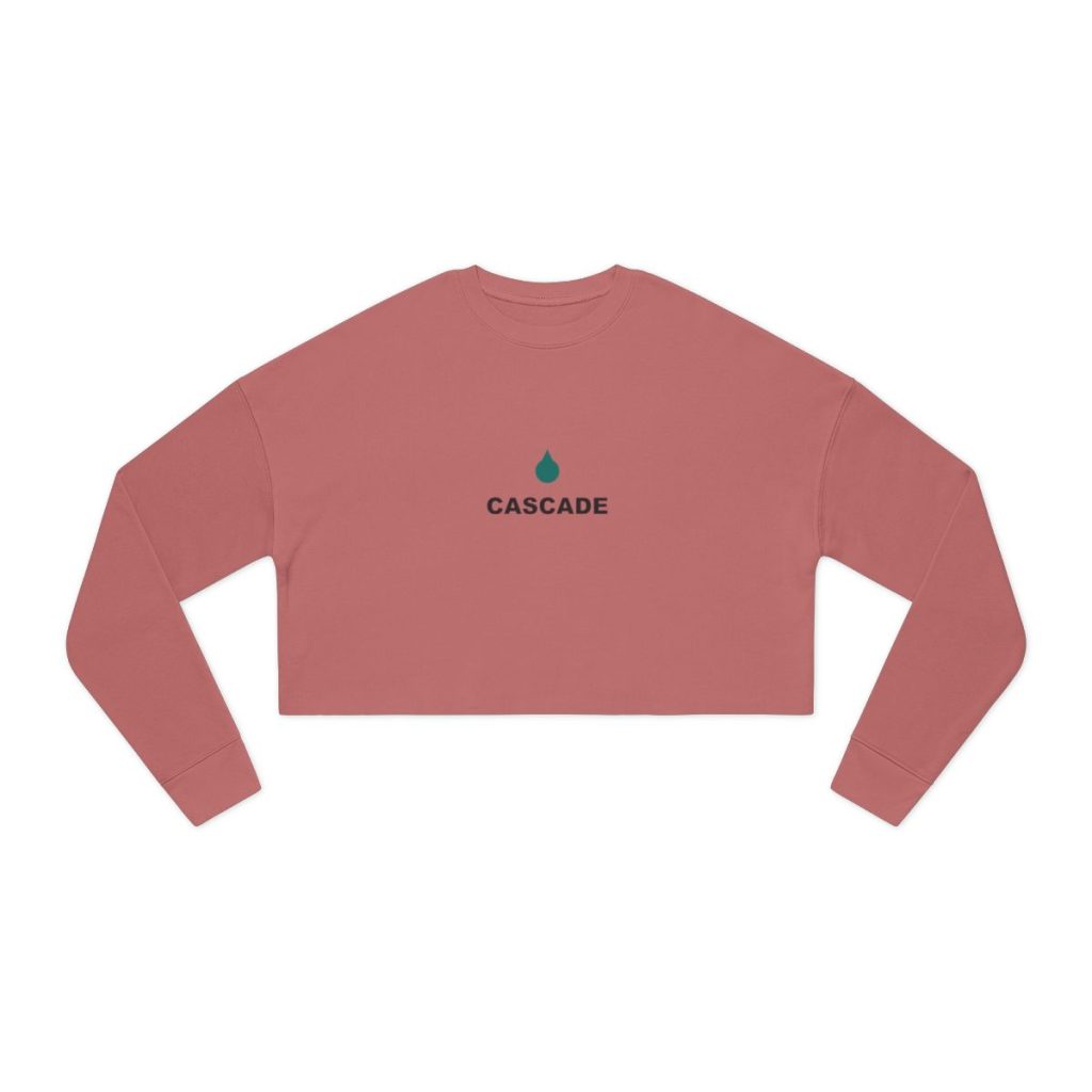 Women’s Cropped Sweatshirt — custom printed by Inked Swag Co.