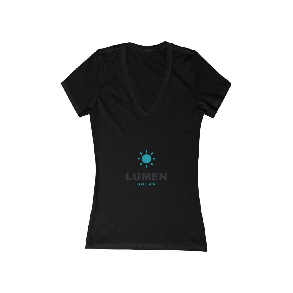 Women’s Deep V-Neck Tee — custom printed by Inked Swag Co.