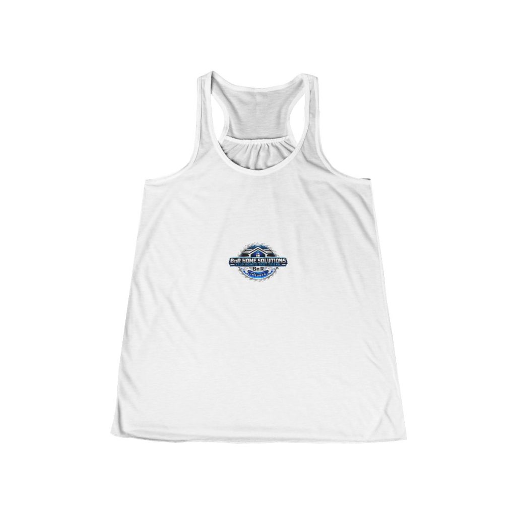 Women’s Flowy Racerback Tank — custom printed by Inked Swag Co.